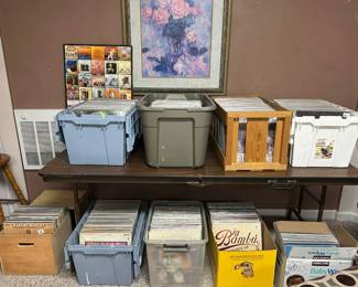 Large Collection of Vinyl Records