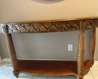 Carved Wood Foyer/Sofa Table