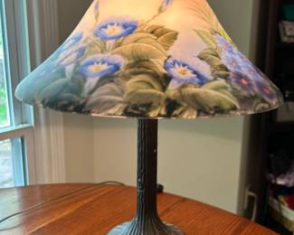 Reverse Hand Painted Tiffany Style Lamp