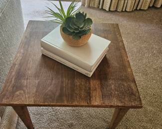 $75 Weathered wooden side table W 19" x H 14" 