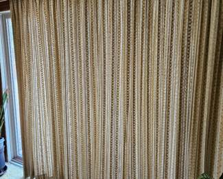 $25 per panel Vintage curtains. Lining still intact but shows wear.  Green, beige and yellow textured curtain panels in very good condition.  