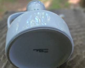 $225  MCM Paul McCobb Contempri porcelain pitcher in the Eclipse pattern. In excellent condition. Original lid and protective plastic cover on spout