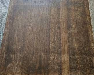 $75 Weathered wooden side table W 19" x H 14" 