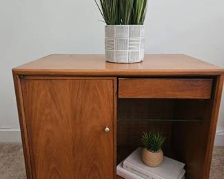 Bedstand #2 Sought after vintage Kipp Stewart for Drexel Sun Coast matching night stands (H 22" x W 24" x D 18").  Cabinet, Glass shelf and drawer. Great condition. $200