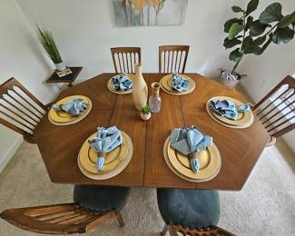 $ 400 Drexel Heritage Esperanto style Spanish Mediterranean table and matching  8 dining chairs sold separately $145 each captain (2 available) $125 each armless chair (4 available)  . Table L 72" x  W 48" (measurement includes 2 removable 12" leaves)
