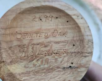$25 Spalted oak, artisan hand-turned vase. 
