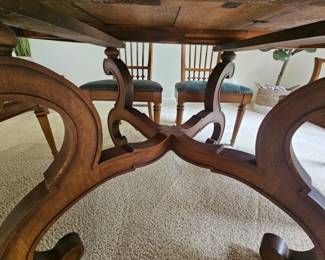 Drexel Heritage Esperanto style Spanish Mediterranean style dining table $400 and matching  8 dining chairs sold separately $145 each captain (2 available) $125 each armless chair (4 available)  . Table L 72" x  W 48" (measurement includes 2 removable 12" leaves)