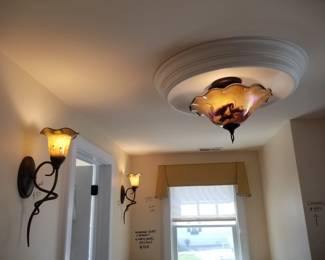 Art glass sconces & light fixture