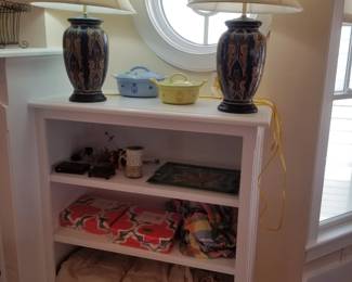 Table lamps; duvets