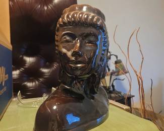 Ceramic lady head bust