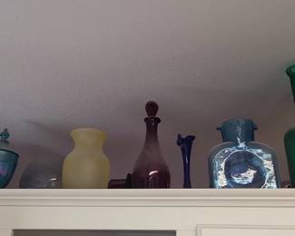 Colored glass decorative, vintage