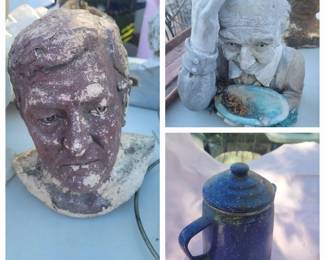 Yard Art - percolator, scultpures