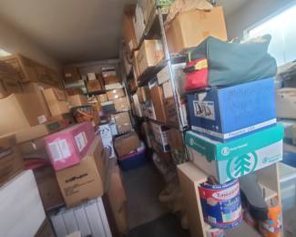 Storage shed full of ebay listings. Collectibles, vintage advetising art, and more to be discovered.