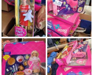 New in Box Vintage Barbies - barbecue, Fun Fixin Dinner Set Thanksgiving, Pretty Treasures Horse Care, Dinner Set, CocaCola Party