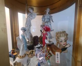 Giuseppe Armani Figurines - Melody & Flora, Inarco Lady Head Vase