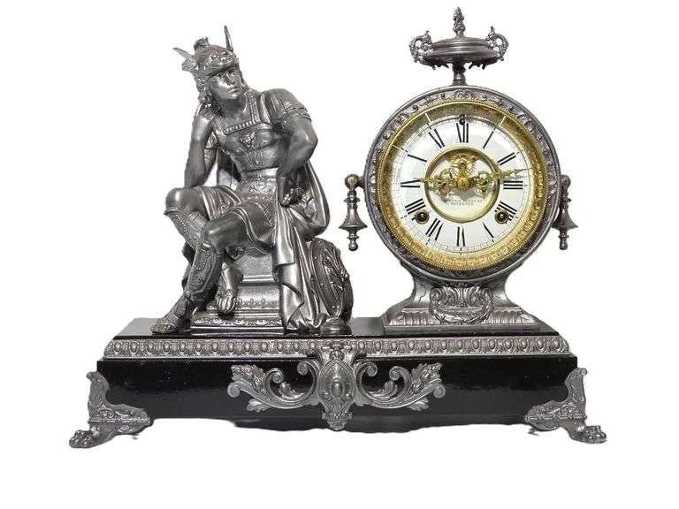 1 Ansonia Mantel Clock with Roman God Mercury