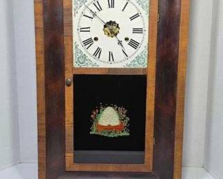 New Haven American Clocks Ogee Weight Driven Shelf Clock with Bee Hive Design