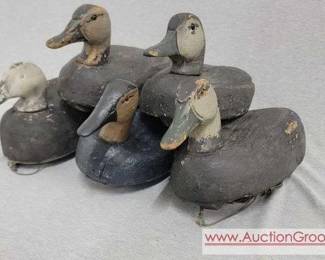 1 5 Herters Antique Balsa Decoys with Herters Bottom Weights
