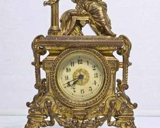 Figural Greek Goddess Desk Clock