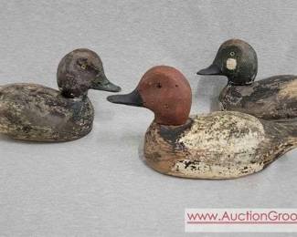 1 3 Vintage Decoys. Each with Glass Eyes