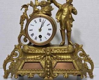 1 19th Century French Mantel Clock. Winds