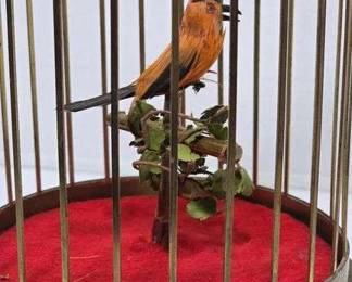 German Singing Birdcage. Automated Chirping Bird. Works