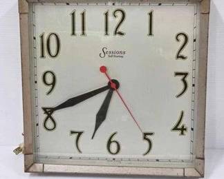 1 Sessions Self Starting Industrial Art Deco Electric Wall Clock