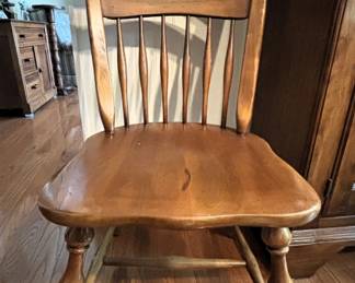 BUY IT NOW! $295.00. Table w/six chairs and two 15" leaves. 56 1/2" L x 46" W. (80 1/2" L w/both leaves). Call Jan at 314 960-5700.
