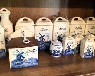 Blue and White canister collection.