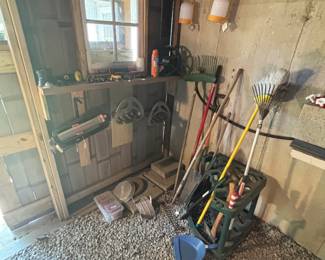 Garden tools and supplies.