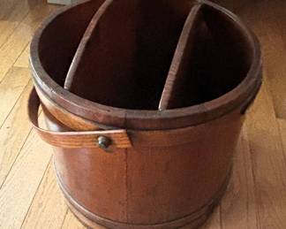 Wooden divided bucket.
