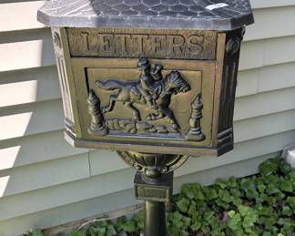 Cast iron mail box.