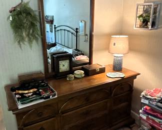 Bassett Furniture Dresser. 66" W x 21" D x 33" H.