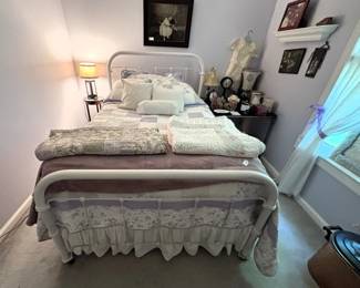 BUY IT NOW! $195.00. Antique Iron full size bed w/mattress and box spring. Call Jan at 314 960-5700