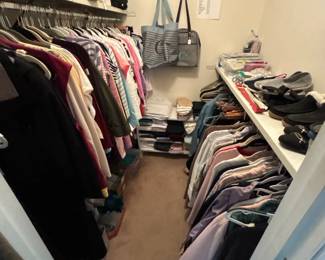 Large amount of ladies' clothing.