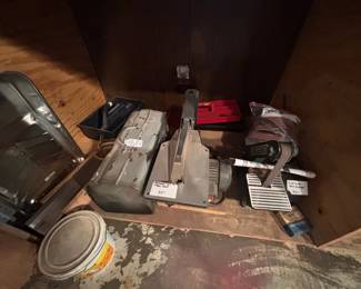 Scroll saw, Mini belt sander.