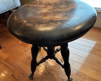 Claw foot stool.