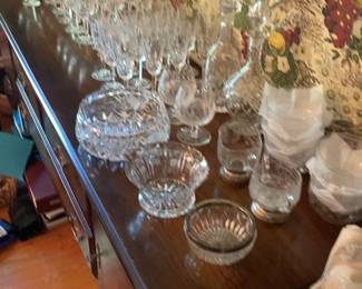 Waterford Linsmore Cut Crystal Glassware Set 12 each of water, wine, champagne and cordial
