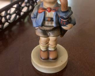 “Home From Market”  Hummel Goebel Porcelain Figurine - Boy with Umbrella