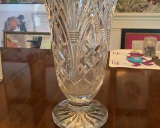 Waterford Linsmore Elegant Crystal Footed Flower Vase