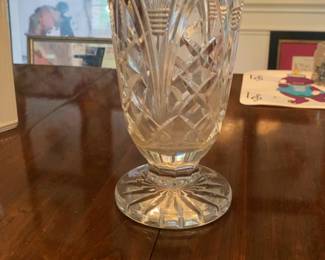 Waterford Linsmore Elegant Crystal Footed Flower Vase