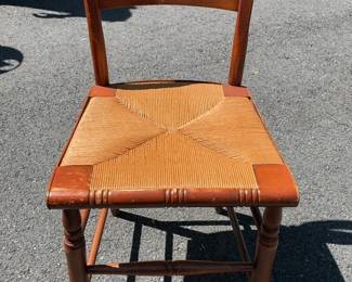 Vintage Rush Seat Ladderback Chair
