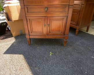 Vintage Mid-Century Modern Cherry Wood Nightstand