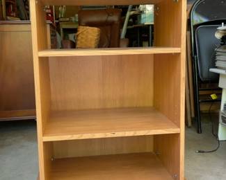 Rolling Wood Veneer TV Stand and Media Console
