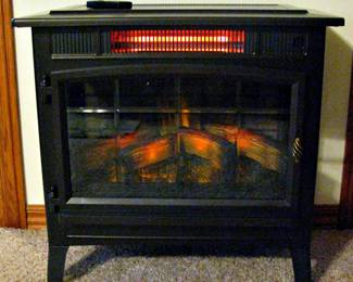 Black Duraflame 3D Infrared Electric Fireplace Stove 