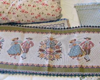 Vintage Austrian Haller Textile Folk Art Table Runner