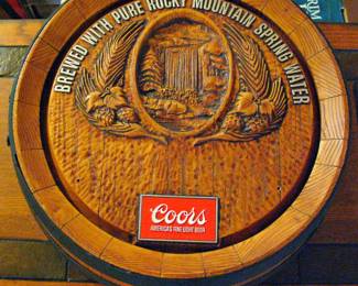 Vintage Coors Decorative Barrel Head Wall Sign