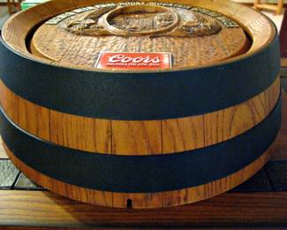 Vintage Coors Decorative Barrel Head Wall Sign