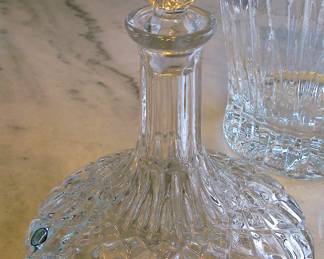 Vintage Cut Crystal Ships Decanter