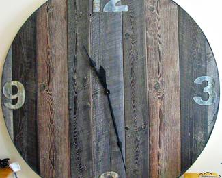3' or 4' Diameter  Farmhouse Wall Clock Reclaimed Wood Planks